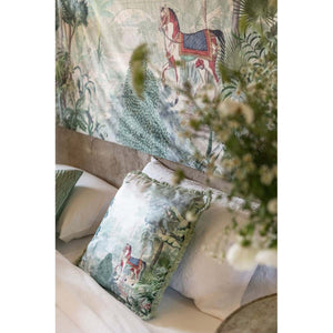 CUSCINO STAMPATO CON FRANGE