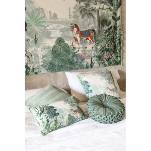 CUSCINO STAMPATO CON FRANGE