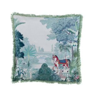 CUSCINO STAMPATO CON FRANGE