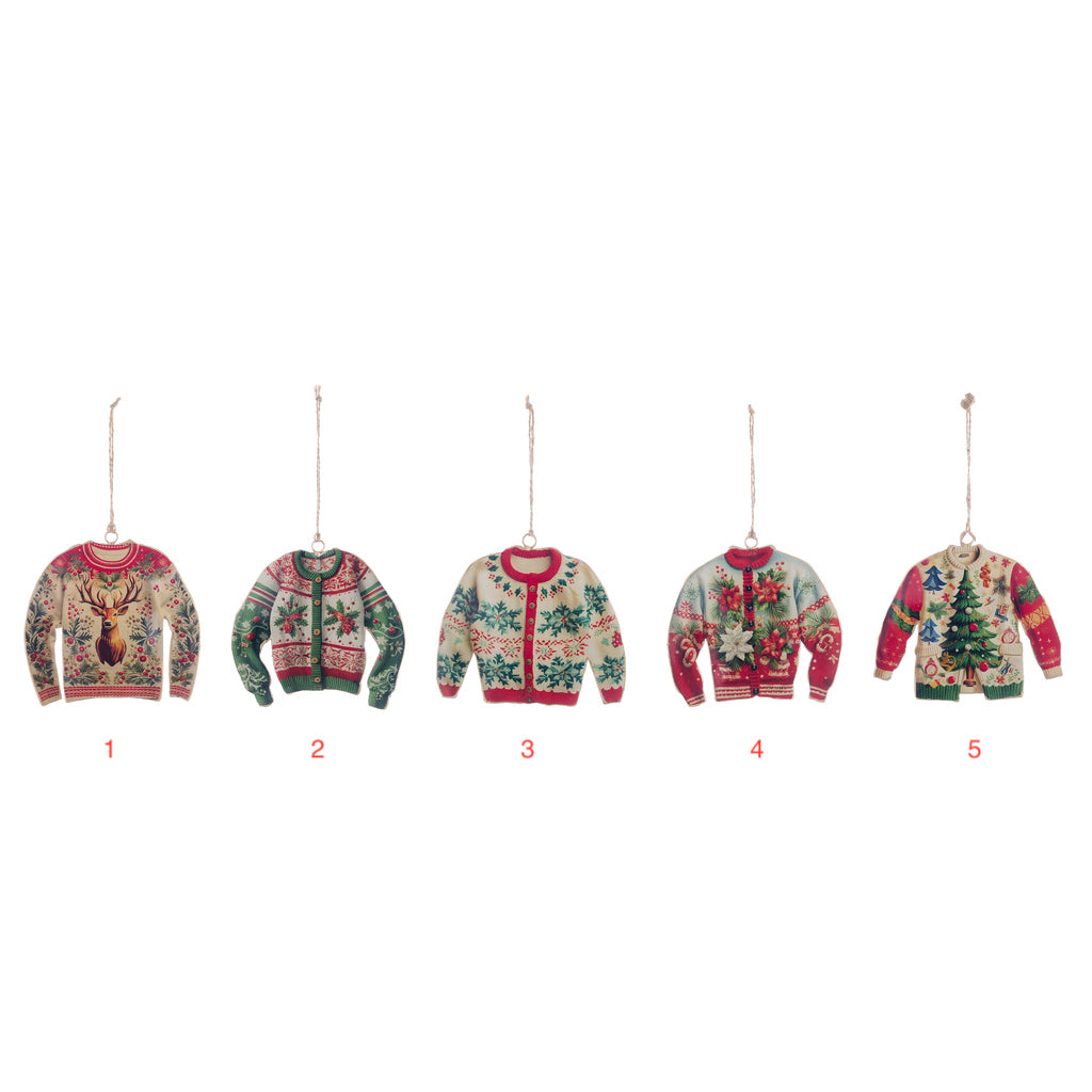 Maglioncini natalizi decorativi in metallo