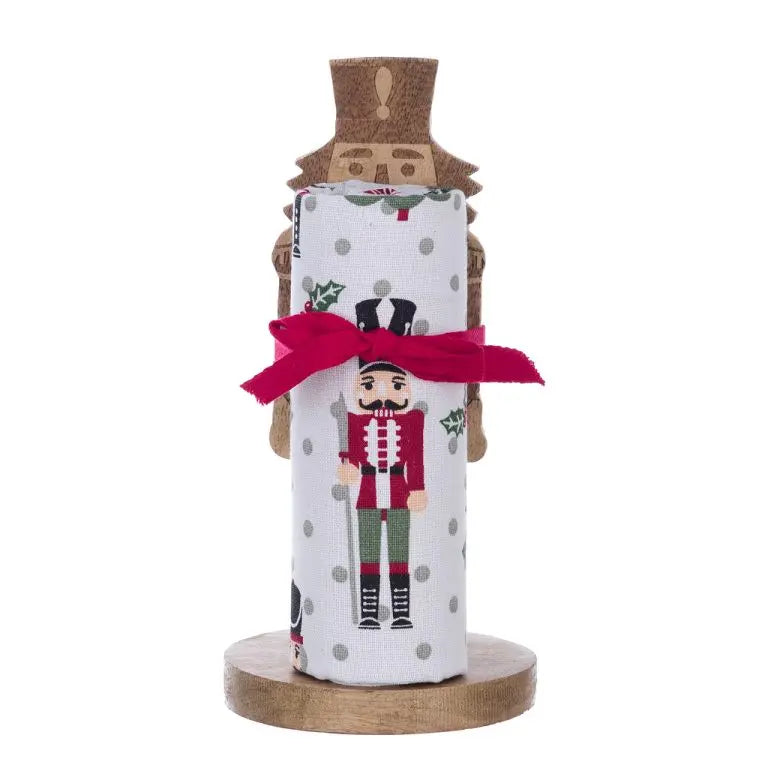 Canovaccio Schiaccianoci Con Decoro In Legno