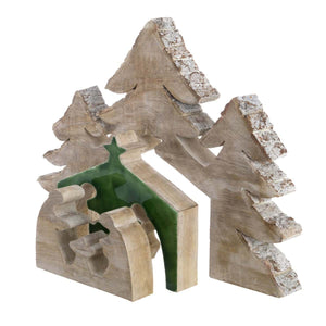 DECORO ALBERI CON NATIVITA