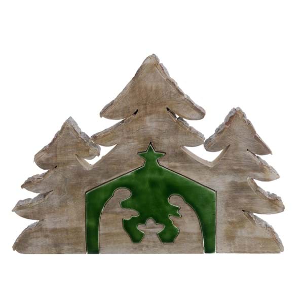 DECORO ALBERI CON NATIVITA
