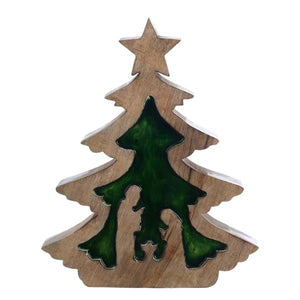 DECORO ALBERO CON NATIVITA