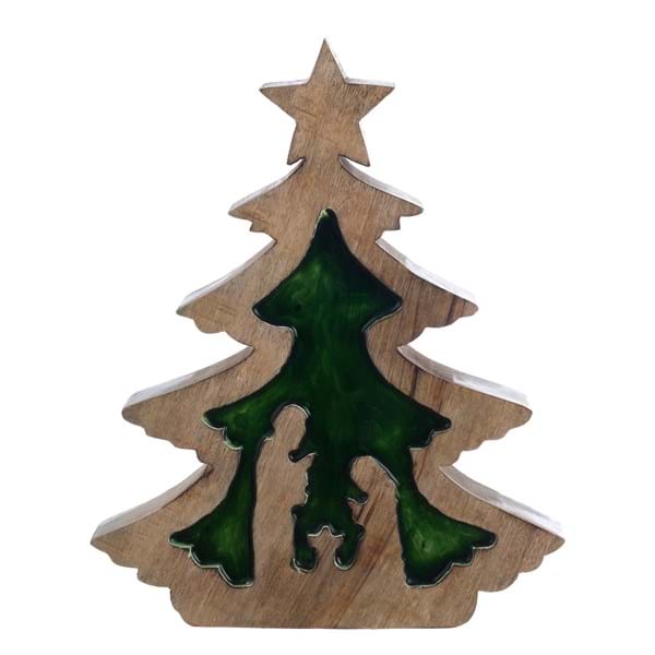 DECORO ALBERO CON NATIVITA