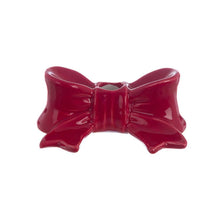 Carica l&#39;immagine nel visualizzatore di Gallery, Portacandela a forma di fiocco rosso in ceramica
