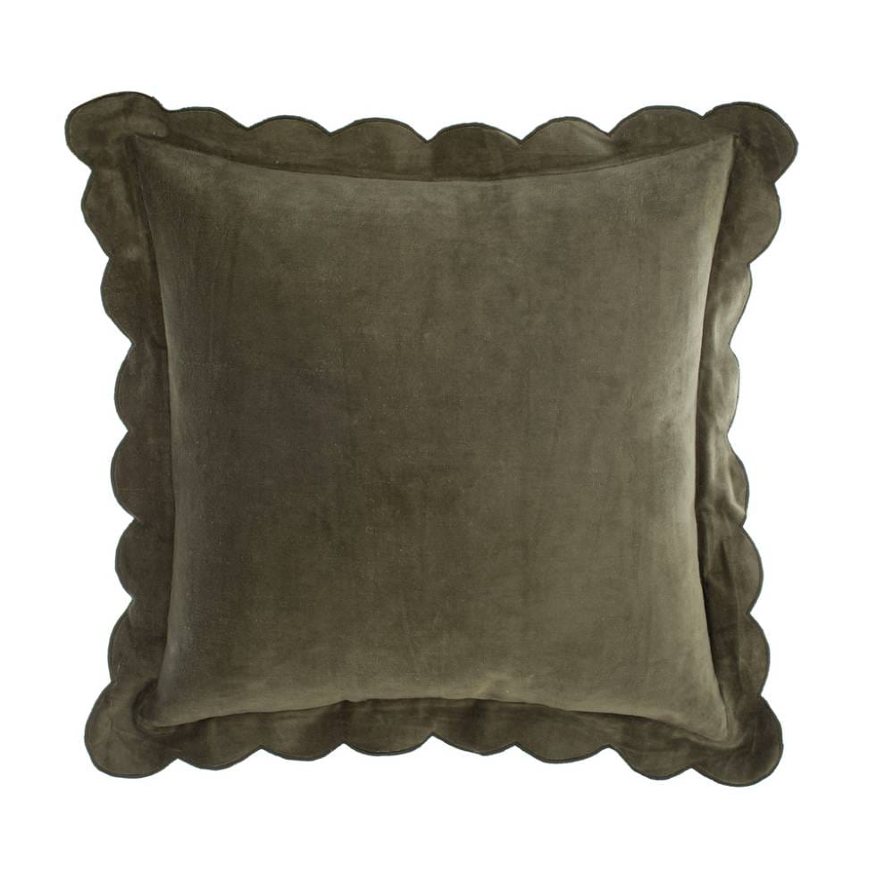 Cuscino Velluto Verde 50×50 Petali Velluto