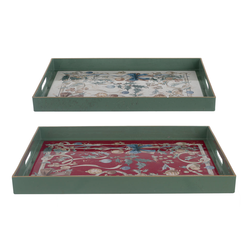 Set 2 vassoi rettangolari