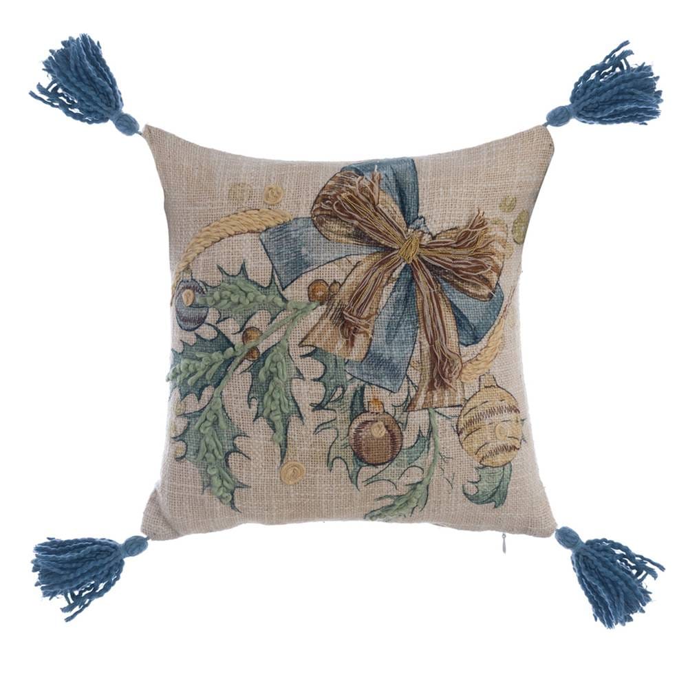 Cuscino Ricamato 30×30 Intrecci di Sogno