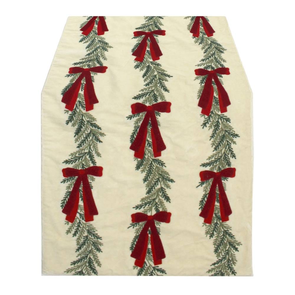 Runner Natalizio 45×150 cm con Fiocchi