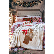 Carica l'immagine nel visualizzatore di Gallery, PLAID SHERPA CON APPLICAZIONE ORSETTO 440GSM
