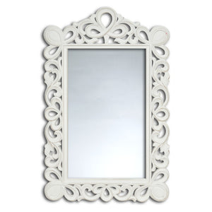 Specchio bianco con cornice in legno - Blanc MariClò Cava de'Tirreni