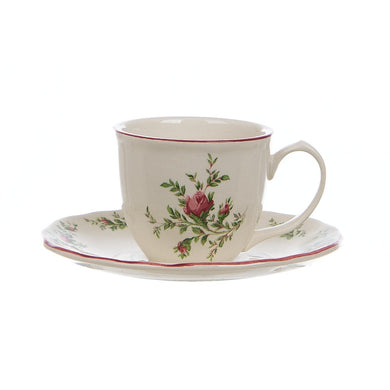 Set 6 tazzine da caffè con piattino Blanc Mariclo “Moss Rose” - Blanc MariClò Cava de'Tirreni