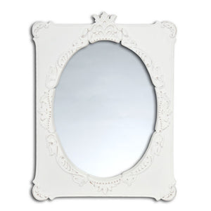 Specchio in legno bianco anticato